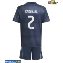 Real Madrid Daniel Carvajal #2 Auswärts Trikotsatz Kinder 2025-26 Kurzarm (+ Kurze Hosen)